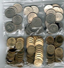 Ungaria - Lot monede de 1 si 2 forint, cu dubluri foto