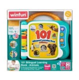 Jucarie interactiva Winfun - Carticica pentru invatarea animalelor, bilingv
