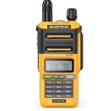 Statie portabila emisie receptie, Baofeng UV-9R PRO, rezistenta apa IP67, putere 8W, walkie talkie, conforma normelor ANCOM, galbena