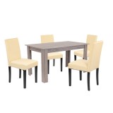Set de masă Leon 4 1 stejar York-bej