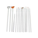 Cumpara ieftin Set de pensule pentru manichiura si pedichiura, 15 bucati
