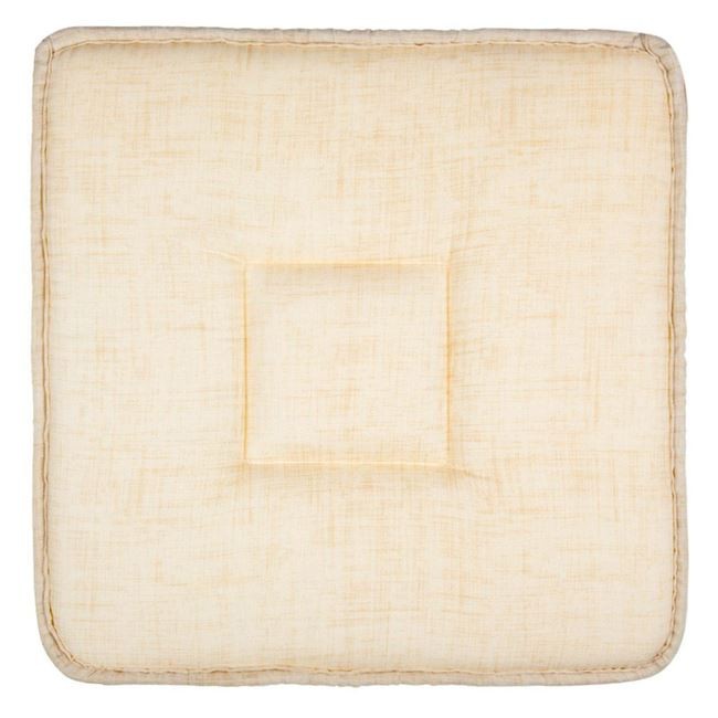 Perna decorativa pentru scaun, patrata, ecru, 40 x 40 x 3 cm