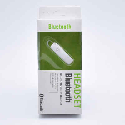 Casca bluetooth cu microfon, wireless, acumulator 300mAh, M165, Alb foto