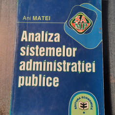 Analiza sistemelor administratiei publice Ani Matei