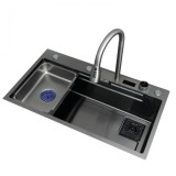 Chiuveta multifunctionala iHunt Sink SC005, waterfall, display LED, spalator pahare, retractabila