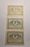 Lot 3 bancnote 100 lei 1945
