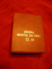 Ordinul Meritul Cultural cl. III in cutie originala foto