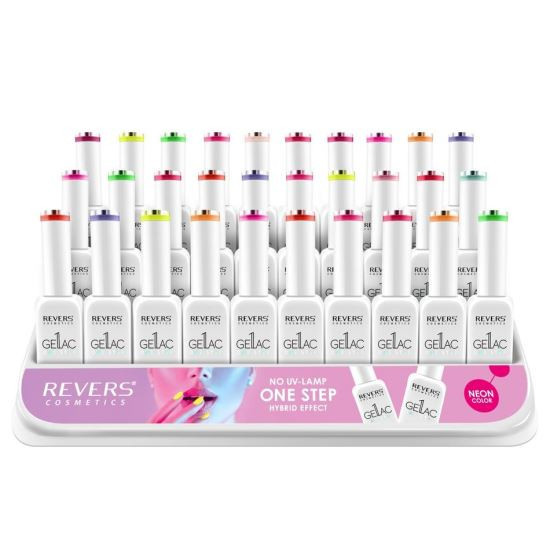 Set 30 bucati Lac de unghii Gellac 1 Step, Hybrid Effect, Non UV, Revers, 10 ml