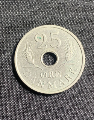 Moneda 25 ore 1967 Danemarca foto