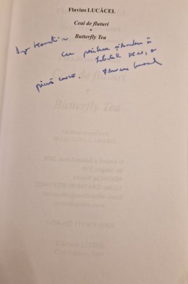 Ceai de fluturi Flavius Lucacel cu autograf foto