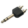 Adaptor jack tata, 6,3mm, stereo la 2 x RCA tata, 123559