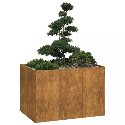 Jardinieră Rusty 120x80x80 cm Oțel pentru intemperii foto