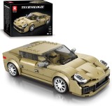 Set cuburi constructii Masina de curse Reobrix Tehnologie, scara 1:24, 324 piese