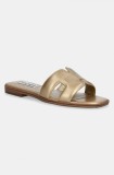 Steve Madden șlapi de piele Heist femei, culoarea auriu, SM11003118