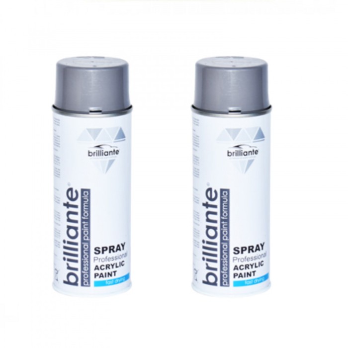 Pachet 2 x Vopsea Spray Brilliante Gri Semnal RAL 7004 400 ml