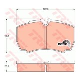 Set placute frana Trw GDB1535, parte montare : Punte spate