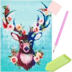 Broderie, Pictura, Mozaic cu Diamante 40 x 30 model Cerb