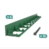 Kit bordură PP pentru pavaj VERDE, L 1 m, H 58 mm, 4 buc, 12 ancore incluse