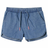 Pantaloni scurți pentru copii, albastru denim, 104, vidaXL
