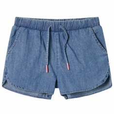Pantaloni scurti pentru copii, albastru denim, 104 GartenMobel Dekor