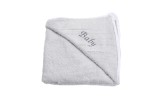 Prosop de baie bumbac 100% gri, personalizat Baby
