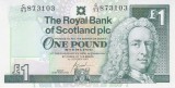 Bancnota Scotia 1 Pound 2001 - P351b UNC ( The Royal Bank of Scotland - vezi descriere )