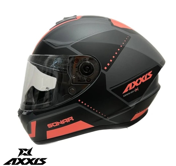Casca integrala pentru scuter - motocicleta Axxis model Draken S Sonar B5 rosu deschis (roz) mat &ndash; tip viziera: MT-V-18C Rosu mat M (57/58cm)