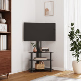 Suport TV de colt cu 3 niveluri pentru 32-70 inchi, negru GartenMobel Dekor, vidaXL
