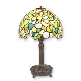 Lampa Tiffany de masa cu decoratiuni vegetale TA-138, Veioze