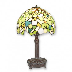 Lampa Tiffany de masa cu decoratiuni vegetale TA-138