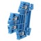 Conector Șine 2.5mm2 4 Borne Albastru TS35