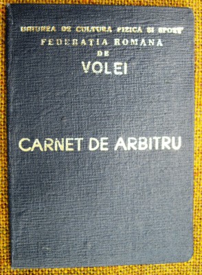 Carnet arbitru volei foto