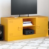 Cumpara ieftin Dulap TV, galben muștar, 99x39x44 cm, oțel