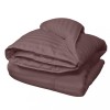 Pilota matlasata cu umplutura lana si invelis din damasc pentru iarna, 400 g/m?, Maro, 180x210 cm