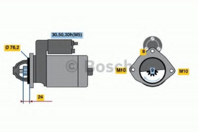 Starter BMW Seria 3 (E36) (1990 - 1998) BOSCH 0 986 019 980 foto