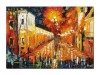 Tablou pictat manual, Felinare in centrul vechi, 70x50cm ulei pe panza, Spectaculos