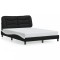 Gossi cadru de pat cu led, negru si alb, 140x200 cm, piele ecologica