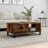 VidaXL Măsuță de cafea, stejar fumuriu, 90x50x36,5 cm, lemn prelucrat