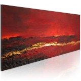 Cumpara ieftin Tablou pictat manual - Redness of the ocean 100x40 cm
