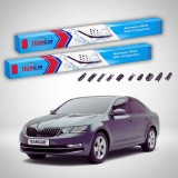 Cumpara ieftin Ștergătoare Skoda Octavia III 5E3 2012-2021 | Set Față Flat &ndash; TeamCar&reg;