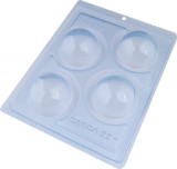 Forma ciocolata, Sfere netede, 3 parti, 4 cavitati, &Oslash;60mmxh30mm