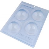 Forma ciocolata, Sfere netede, 3 parti, 4 cavitati, &Oslash;60mmxh30mm