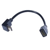 Adaptor HDMI tata 90&deg;-HDMI mama elSales ELS-AD90, lungime cablu 15 cm, negru