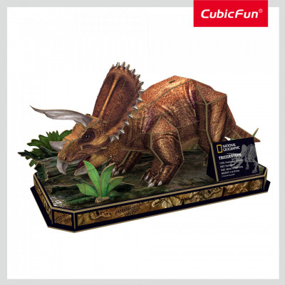 Cubic Fun - Puzzle 3D Triceratops 44 Piese foto