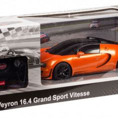 MASINA CU TELECOMANDA BUGATTI GRAND SPORT VITESSE PORTOCALIE CU SCARA 1 LA 18 SuperHeroes ToysZone