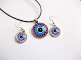 set bijuterii sticla mandala