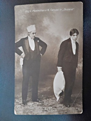 Carte postala, V.Maximilian si G.Carussi in Suzana, inceput de secol XX foto