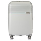 Troler Hedgren Stripe M EXP Argintiu 66x30x42cm 100% Policarbonat Makrolon
