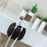 Set 4 carlige autocolante pentru cabluri, negre, silicon, CMCLASS