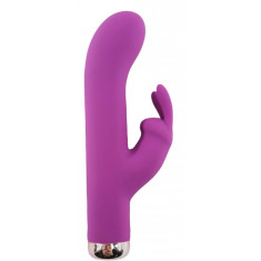 Vibrator Crazy Rabbit, 10 Moduri Vibratii Puternice, Silicon, USB, Mov, 17 cm, Mokko Toys